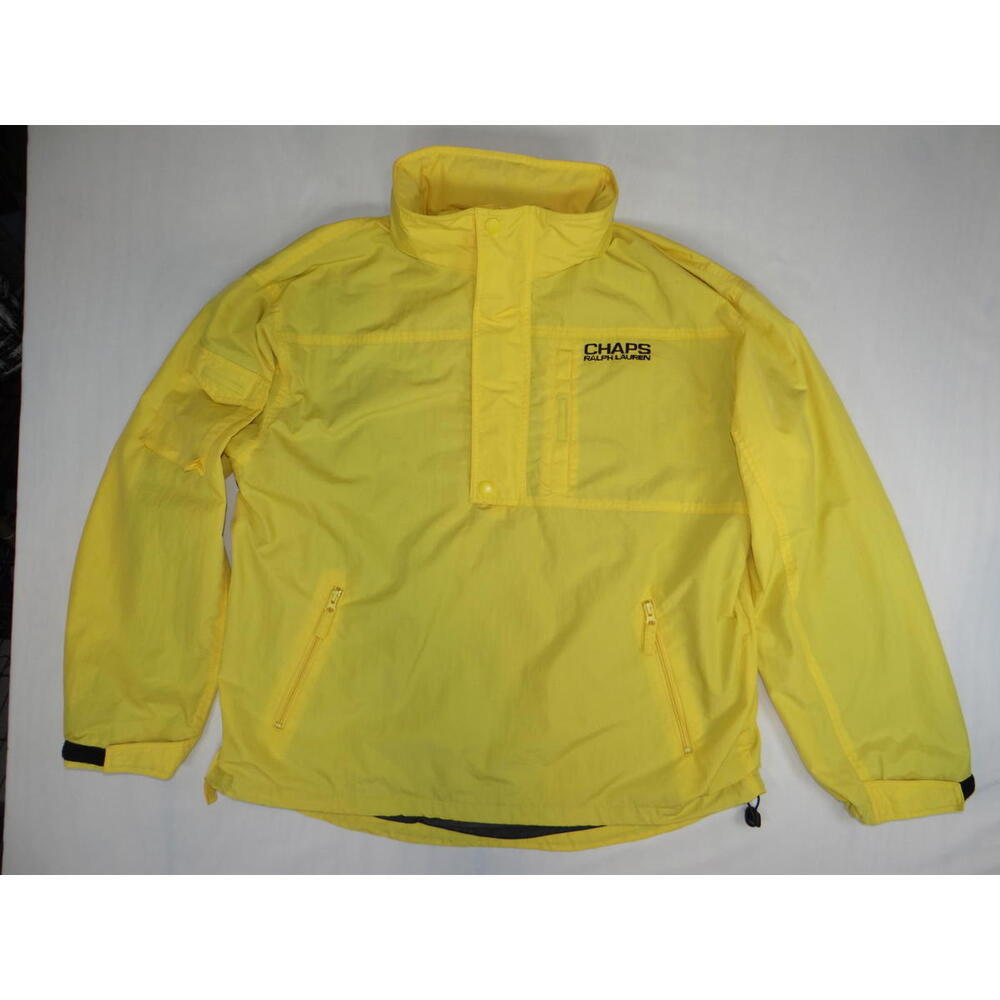 Vintage Y2K Chaps Ralph Lauren Yellow Men's Windbreaker Jacket